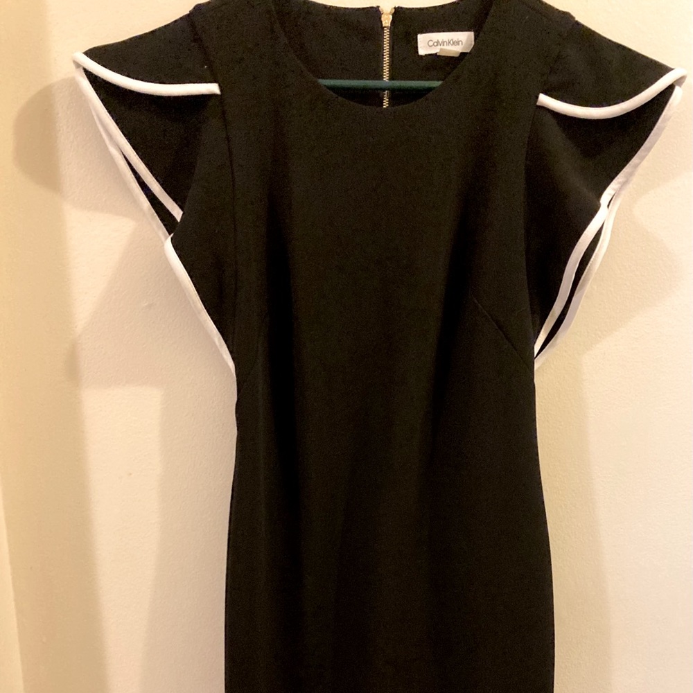 Calvin Klein Size 2 Black and White Dress